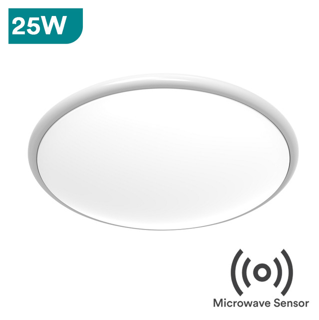 Wilson x Slim Bulkhead White/Chrome 25W 4000K, Emergency & Microwave Sensor Option