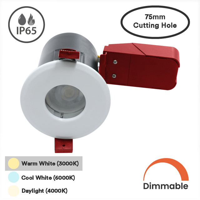 NeoTec+ Ignis Plus Fire Rated Downlight GU10 IP65, 75mm Cutting Hole