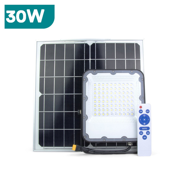 UltraSlim Solar Powered 30W-50W LED Floodlight 6500K