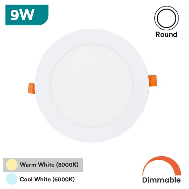 3-24W LED Panel Light, 3000K & 6000K Option, Round & Square Shape