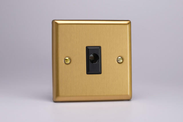 Varilight Brushed Brass 16A Flex Outlet Plate