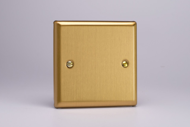 Varilight Brushed Brass Blank Plate