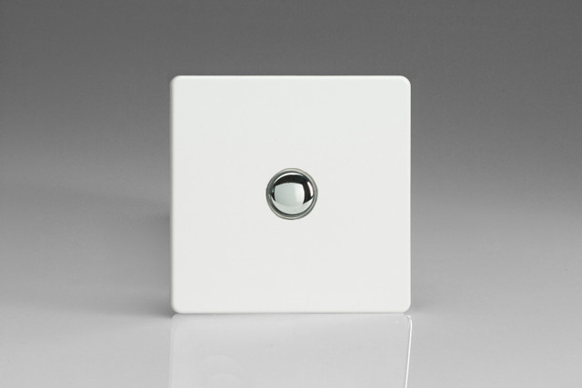 Varilight Premium White Screwless 6A 1 or 2-Way Push On/Off Impulse Switch (1-4 Gang)