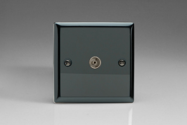 Varilight Iridium TV Socket, Co-Axial (1-2 Gang)