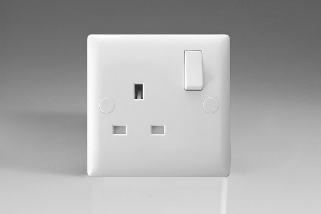 Varilight White 13A Switched Socket White Insert (1-2 Gang) (USB Option Available)