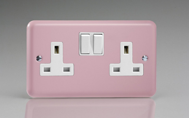 Varilight Rose Pink Lily 13A Double Pole Switched Socket (1-2 Gang)