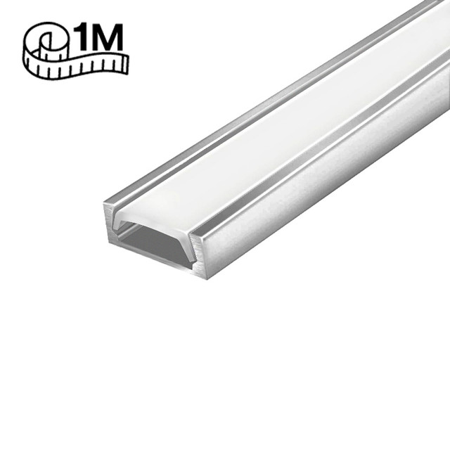 SlimPro Slim Aluminium Profile/Extrusion, 1m & 2m Option, Diffusers Available