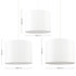 Set Of 3 Cream Torbery Nesting NE Pendant Shades With Diffusers (Shade Only)