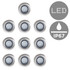 10 x 40mm Minisun White LED Decking Lights