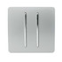 Silver Trendi 2-Gang 2-Way Light Switch