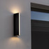 Lutec Black Leo IP54 Outdoor LED Wall Light