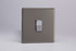 Varilight Pewter Screwless 1-Gang 10A 2-Way & Off Retractive Switch