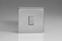 Varilight Brushed Steel Screwless 1-Gang 10A 1-Way Push-to-Make Retractive Momentary Switch