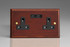 Varilight Mahogany Kilnwood 2-Gang 13A Unswitched Socket + 2x5V DC 2100mA USB Charging Ports