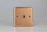 Varilight Polished Copper 1-Gang TV Socket, Co-Axial