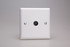 Varilight Chalk White 1-Gang TV Socket, Co-Axial