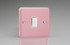 Varilight Rose Pink Lily 1-Gang 10A Intermediate Rocker Switch