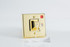 Varilight Brushed Brass 45A Pull Switch with Neon Brass Effect