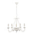 5 Way Porcelain White Chandelier Ceiling Light 