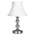 Jaigier Chrome Touch Table Lamp with Pleated Shade