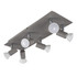 Cement/Chrome 6 Way Square Plate Spotlight