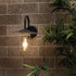 Lynton Black IP44 Outdoor Swan Neck Wall Lantern