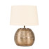 Krista Copper Combed Base Table Lamp with Cream Shade