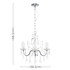 Varuna IP44 Chrome Bathroom Chandelier with Glass Droplets