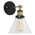 RetroLED Norton Steampunk Wall Light with Clear Glass Shade