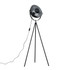 Morpho Grey Tripod Floor Lamp with Silver Inner Shade