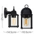 Allgreave Black And Glass Outdoor Wall Light