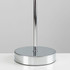 Polished Chrome Table Lamp with Silver Velvet Shade