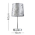 Polished Chrome Table Lamp with Silver Velvet Shade