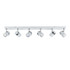 Rosie 6 Way Eyeball Spotlight Bar in White And Chrome