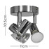 Consul Mini 3 Way Round Ceiling Spotlight in Chrome