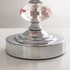 Jaigier Chrome Touch Table Lamp with Pink Pleated Shade