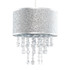 Bonita Silver Glitter Pendant Shade with Clear Droplets