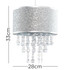 Bonita Silver Glitter Pendant Shade with Clear Droplets