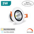 LuxSpot 3W Recessed LED COB Downlight Tilt, 230 Lumens