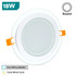 6W-18W Crystal Circle/Square Glass LED Panel Light, 6000K & Triple Cycle Option