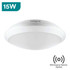 Integral Tough Shell+ IP66 15W-24W 4000K Black/White Bulkhead, Emergency & Microwave Sensor Options