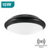 Integral Tough Shell+ IP66 15W-24W 4000K Black/White Bulkhead, Emergency & Microwave Sensor Options