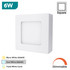 Omnetic 6W-24W Square/Round Surface Mount LED Panel Light, 3000K, 6000K & Triple White Cycle Option