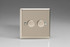 Varilight Satin Chrome V-Pro Smart Master Non-Wi-Fi Satin LED Dimmer 120W (1-2 Gang) (Multi-Way with up to 2 Companion Controllers)