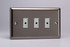 Varilight Pewter 1-Way V-Pro Multi-Point Remote/Tactile Touch Control Master LED Dimmer 100W (1-4 Gang)