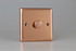 Varilight Polished Copper V-Pro Smart Master Non-WiFi Polished Copper Dimmer 1 x 120W LED (Multi-Way with up to 2 Companion Controllers) (1-2 Gang)