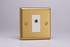 Varilight Brushed Brass 1-Gang TV Socket, Isolated Co-axial