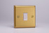 Varilight Brushed Brass 1-Gang 10A Retractive Switch