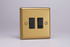 Varilight Brushed Brass 13A Switched Fused Spur Black Insert