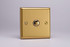 Varilight Brushed Brass 6A 1 or 2 Way Push On/Off Brass Impulse Switch (1-4 Gang)